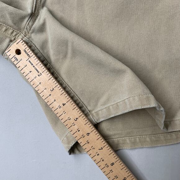 Abercrombie Fitch Mens Cargo Shorts 34 Khaki Tan Beige Vintage Pockets 6" - Picture 6 of 9